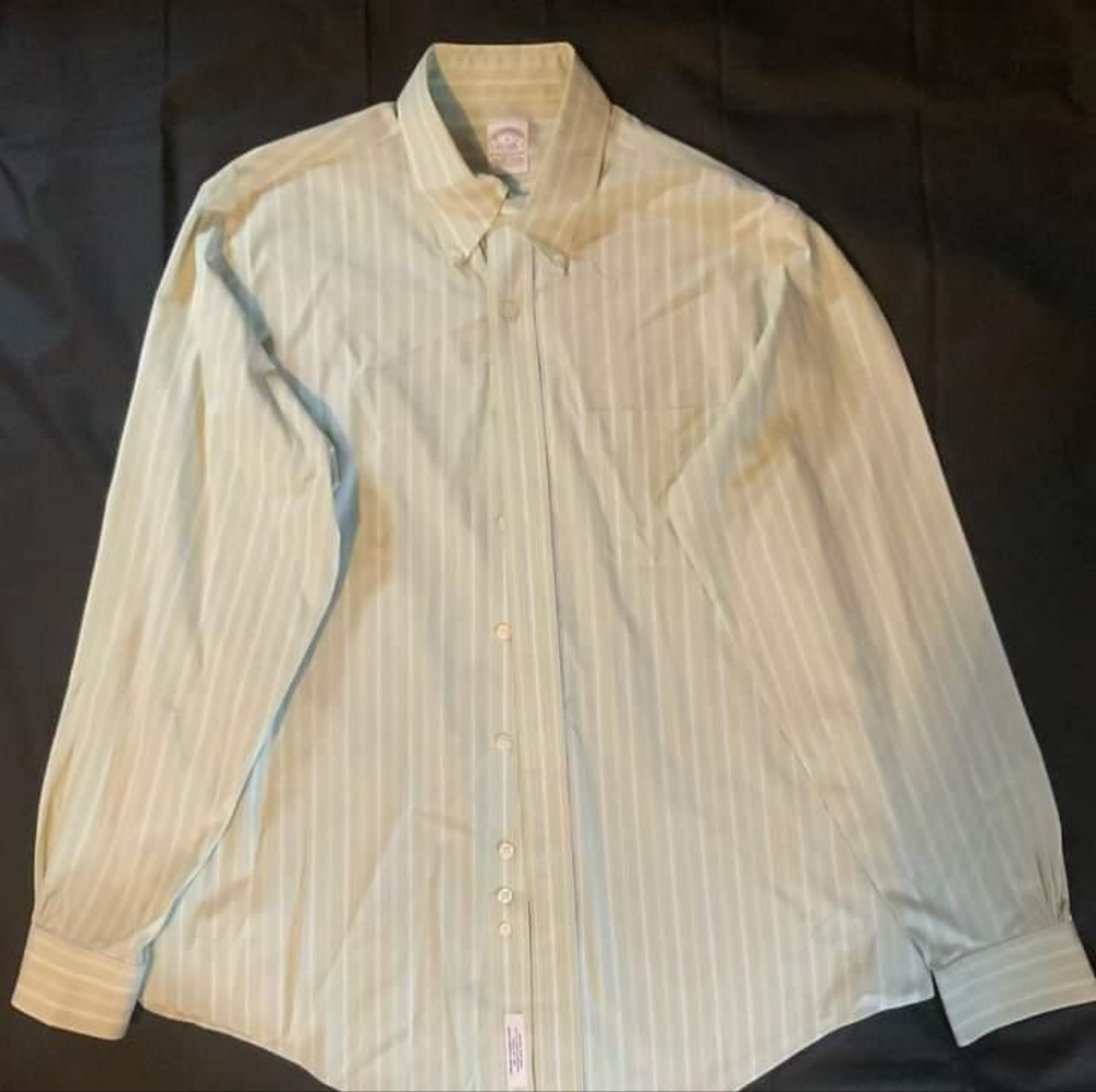 Brooks Brother's Mens L Lime Green Dress Shirt